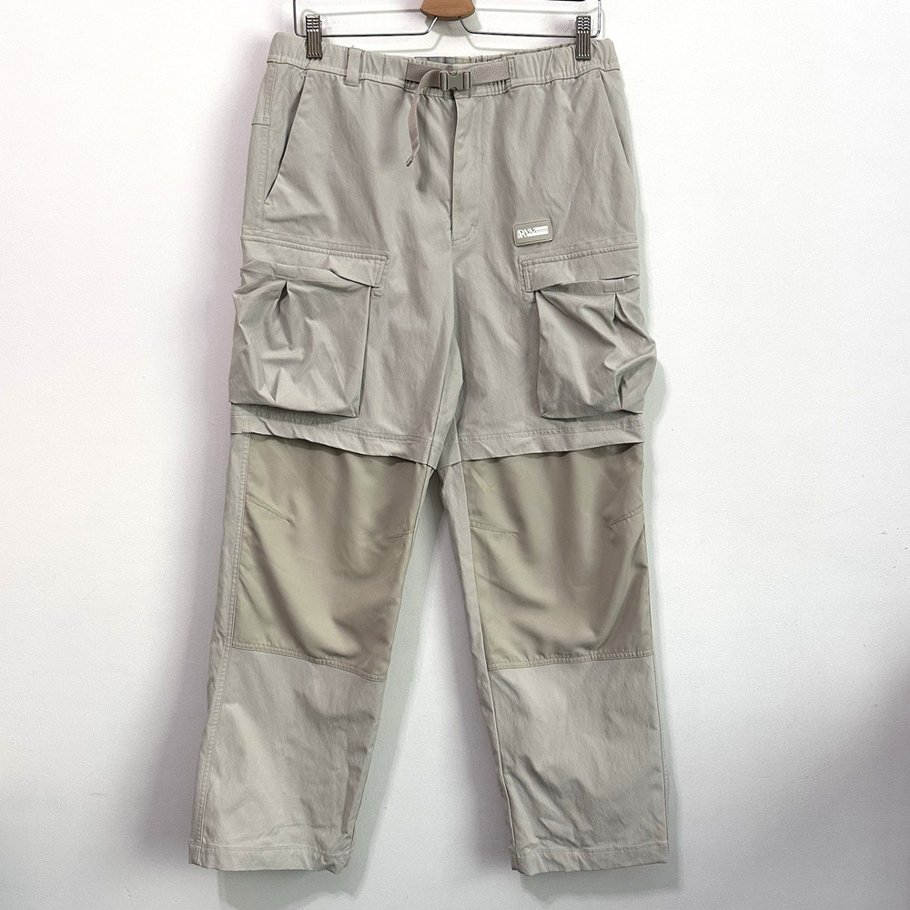 Zara Rhuigi Mens Cargo Pants M Utility Baggy Technical Khaki Pockets‎ 31x30